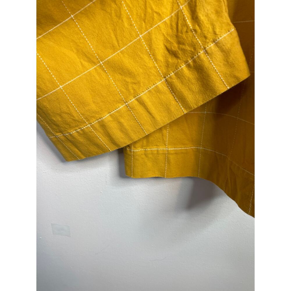 Madewell Emmett Wide Leg Crop Pants Windowpane Golden Yellow Fall Womens 29 - Picture 10 of 16